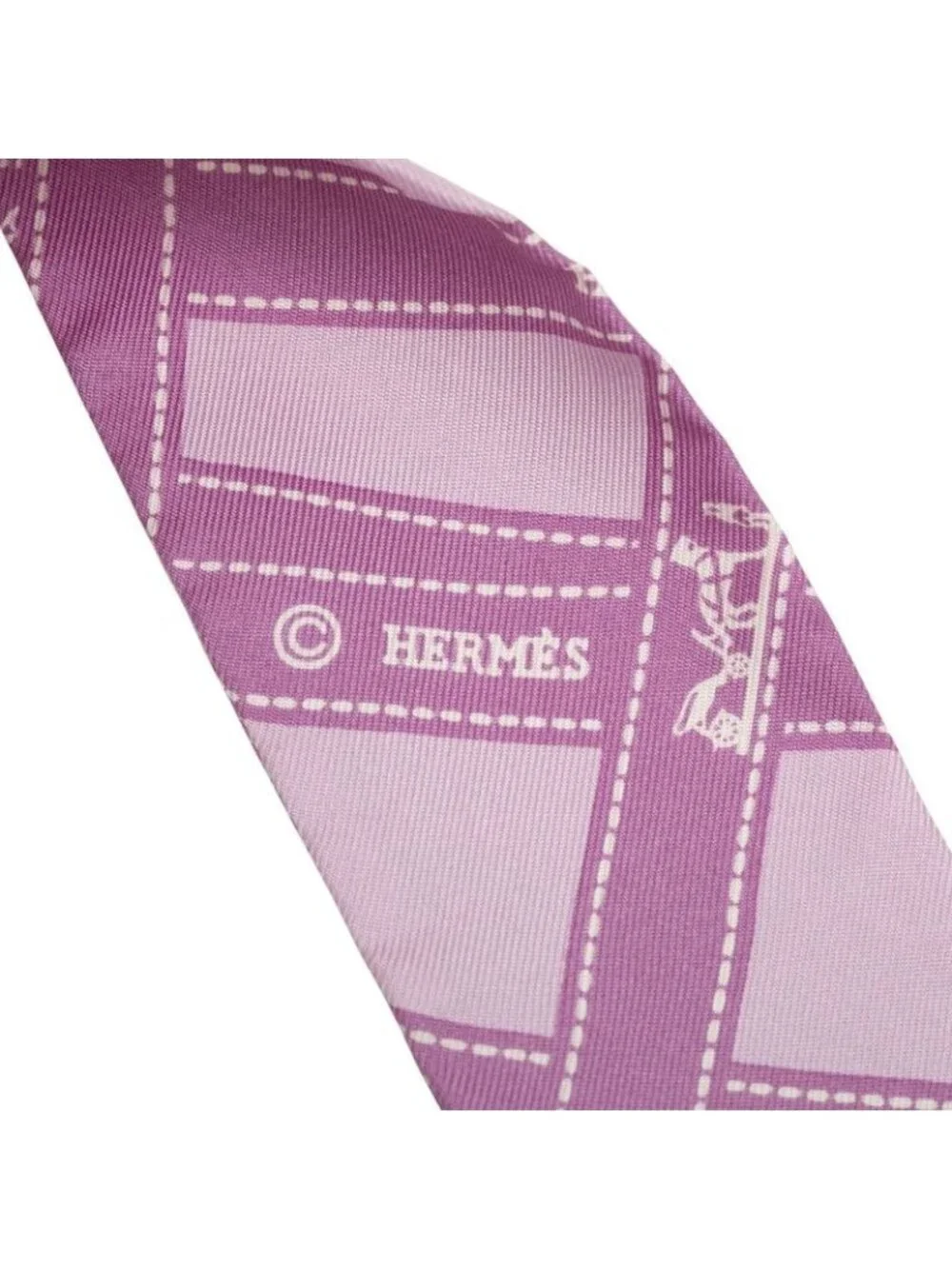 Hermes Twilly Bolduc Scarf Purple Silk